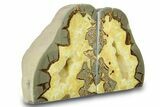 Crystal Filled Septarian Geode Bookends - Utah #288939-2